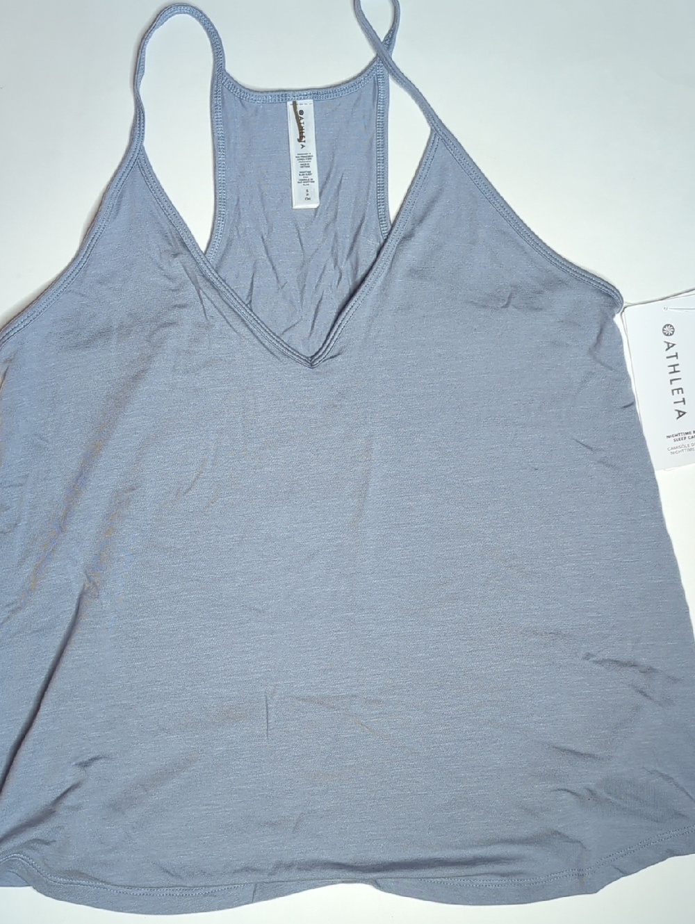 Athleta Nighttime Bliss Sleep Cami Dusty Blue in Size Small NWT